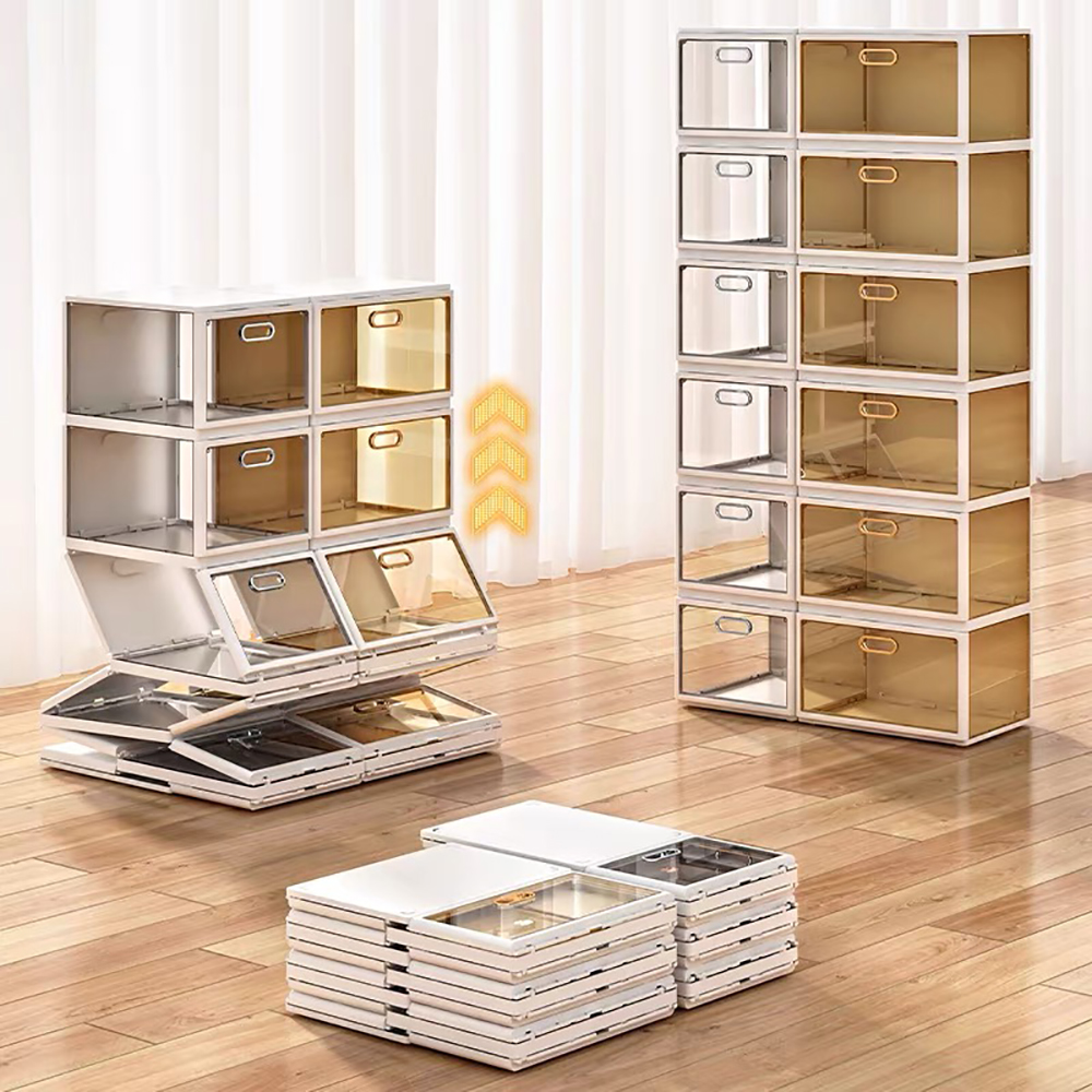 Foldable Shoes Box Dustproof Plastic Shoe Box