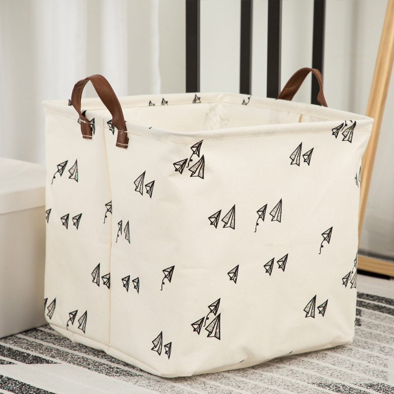 Square Folding Canvas Laundry Basket