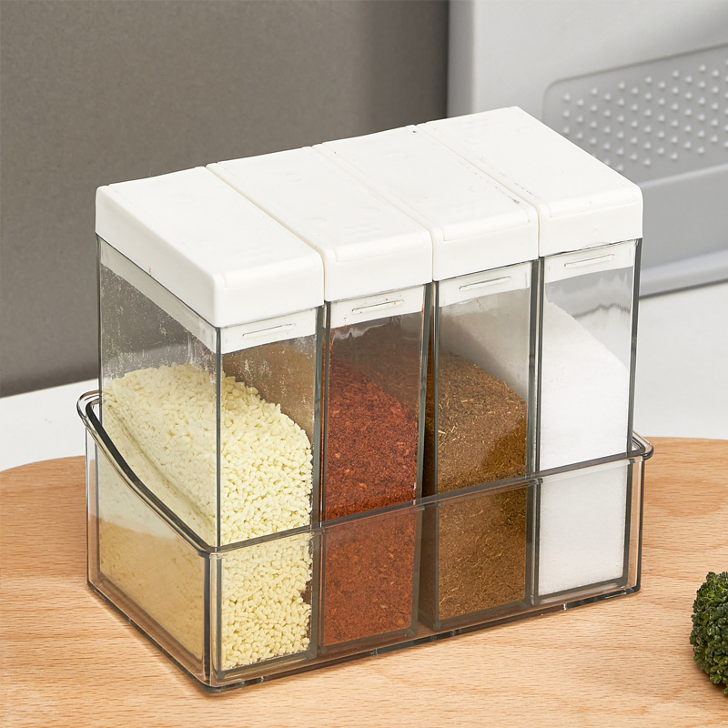4PCS/Set Combination Pepper Salt Shakers Seasoning Spice Jar