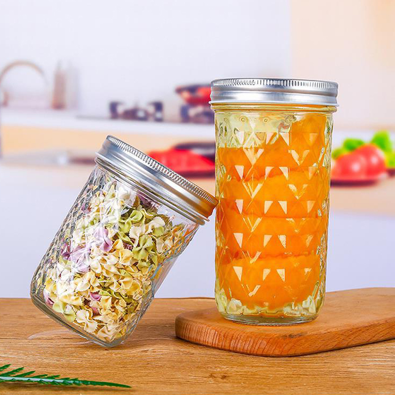 500ml Mason Jar with Lid Kitchen Storage Container