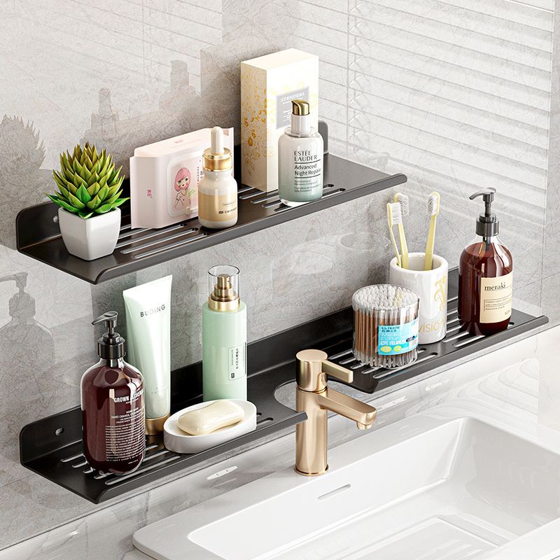 Bathroom U-Shape Aluminum Alloy No-drill Storage Rack
