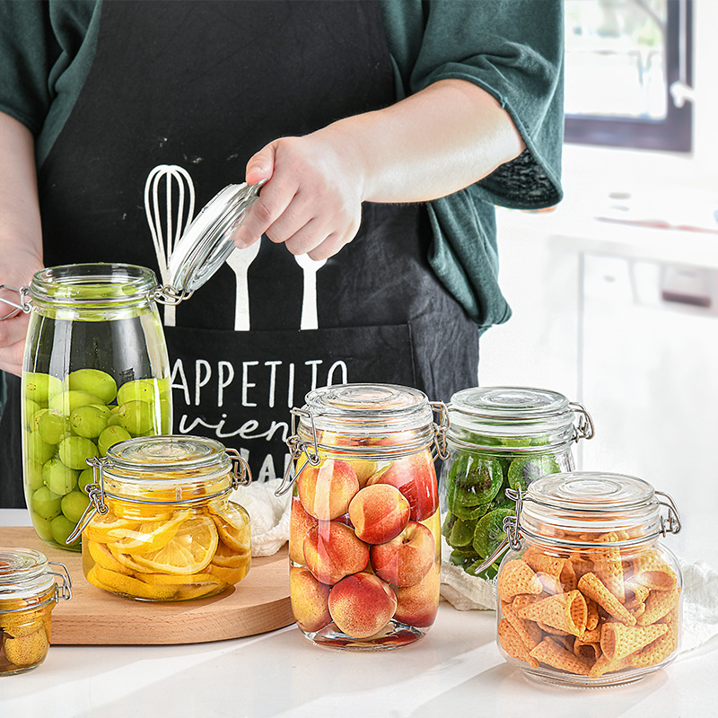 Buckle Sealed Storage Jar Kitchen Storage, Set Of 5