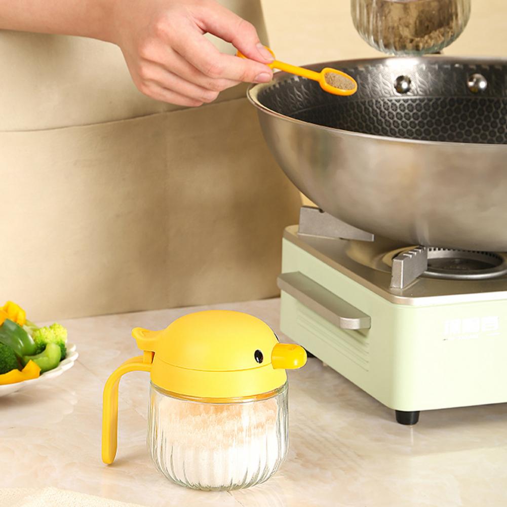Cartoon Shape Glass Multipurpose Condiment Seasoning Jar