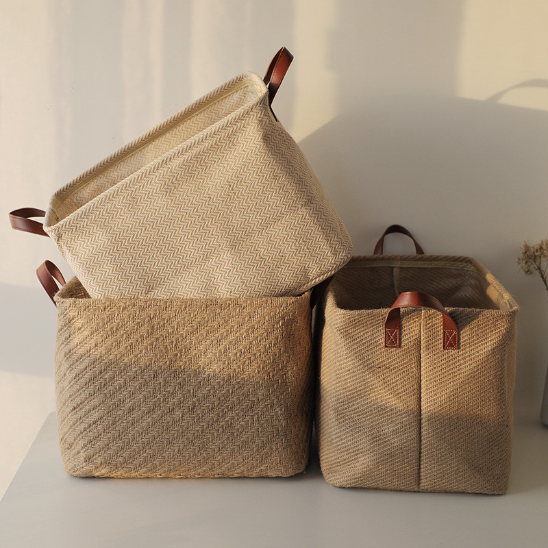 Folding Laundry Basket Round Storage Bin Bag