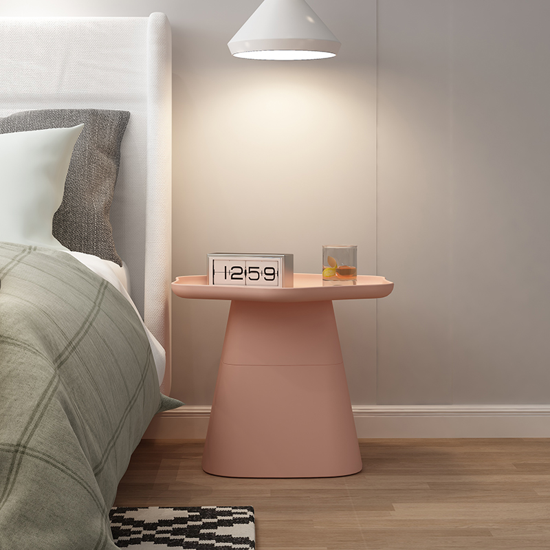 Japanese Nordic Style Coffee Table Pink Side