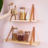 Nordic Wooden Wall Shelf Living Room Space Saving Storage Shelf