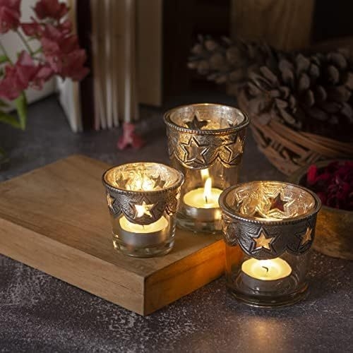 Tealight Star Cut Out Candle Holders Hand Crafted, Brass, Make Your