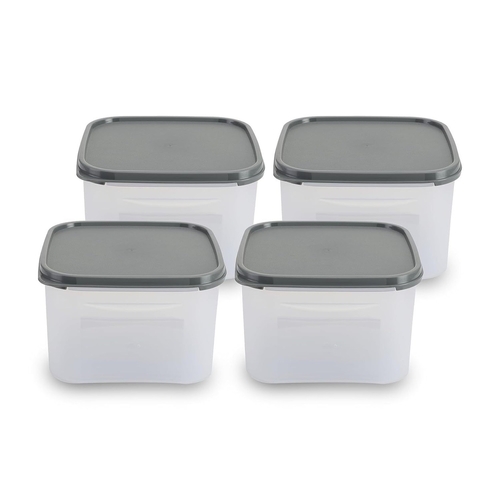 Square Modular Plastic Kitchen Storage Containers Set