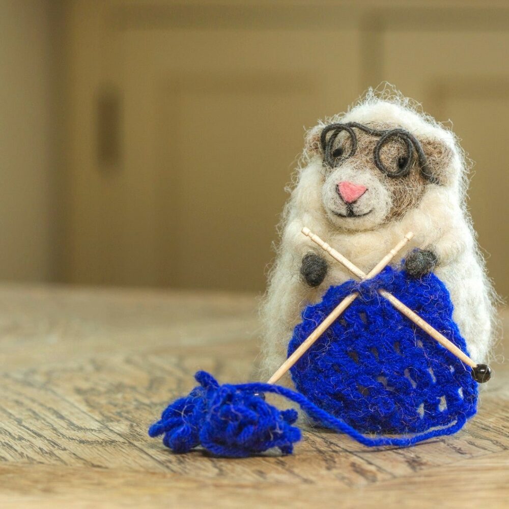 Knitting Nancy Sheep