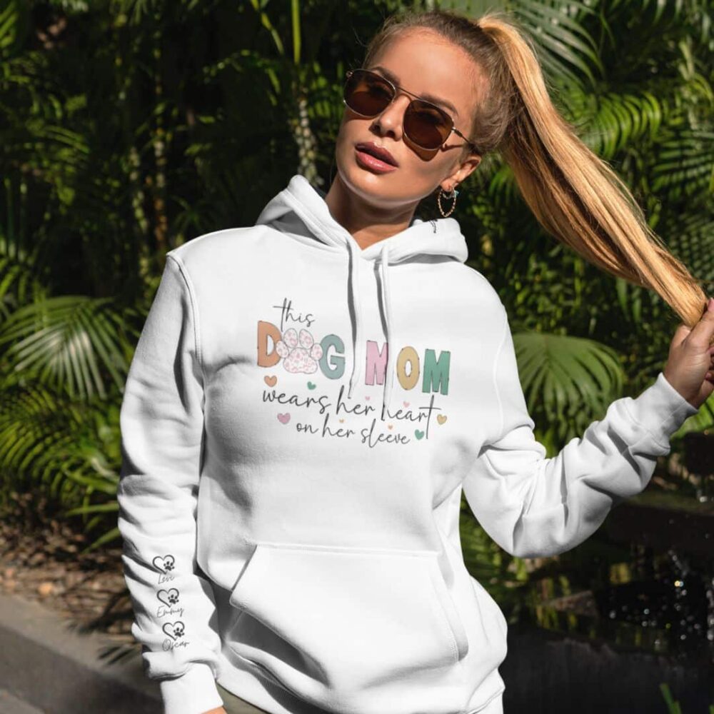 Heart on Sleeve Dog Mom Hoodie
