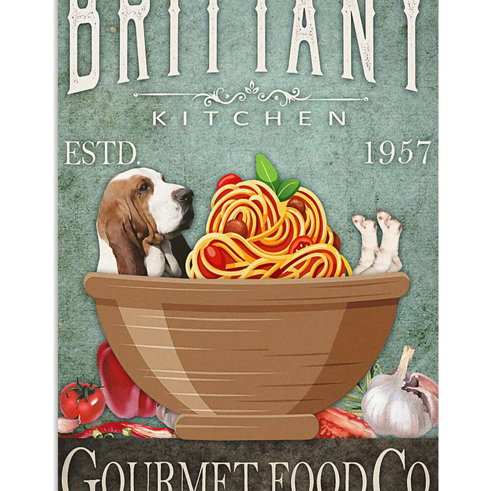 Basset Hound Dog Brittany Kitchen Miniature Basset Hound Puppies Lover Poster