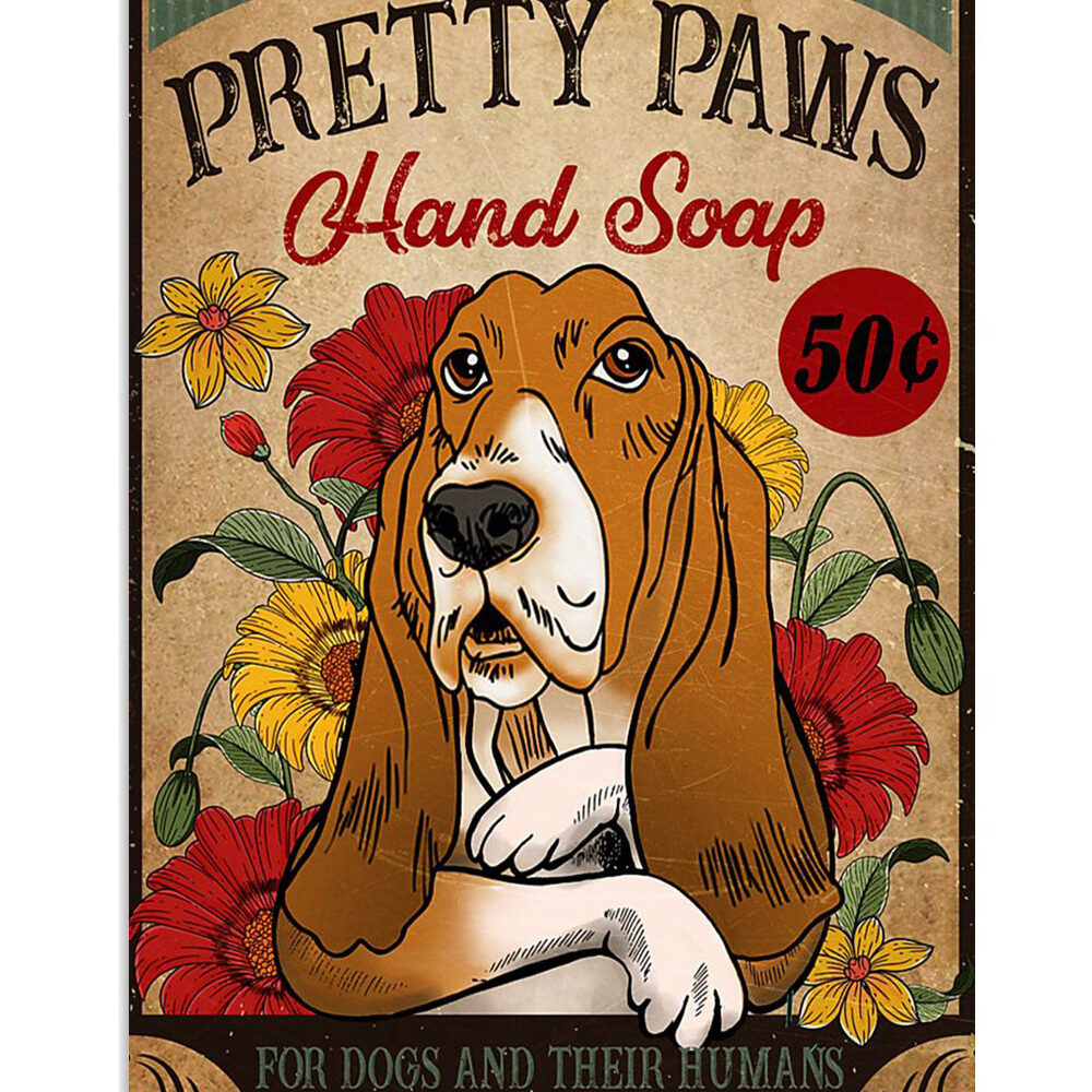 Basset Hound Dog Pretty Paws Miniature Basset Hound Puppies Lover Poster