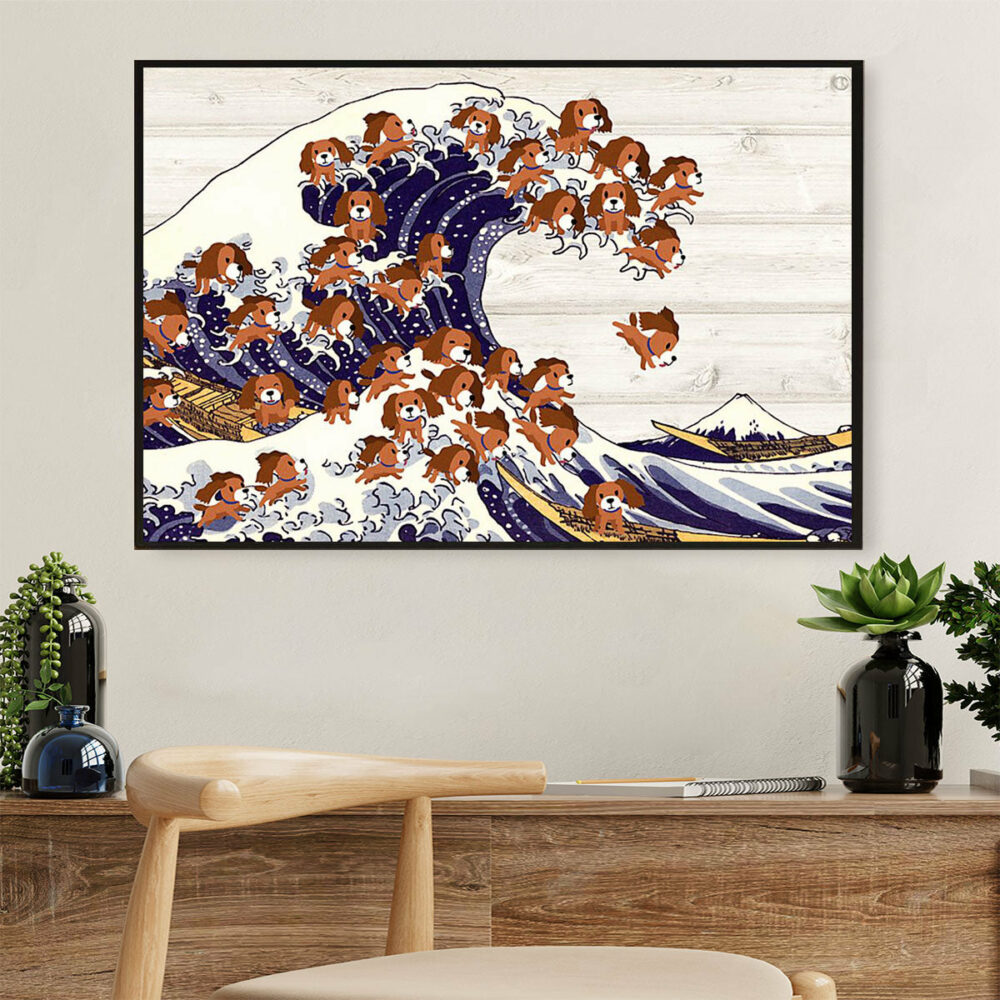 Cocker Spaniel Dog Poster | Tsunami Dog | Wall Art Gift for Miniature Puppies Lover