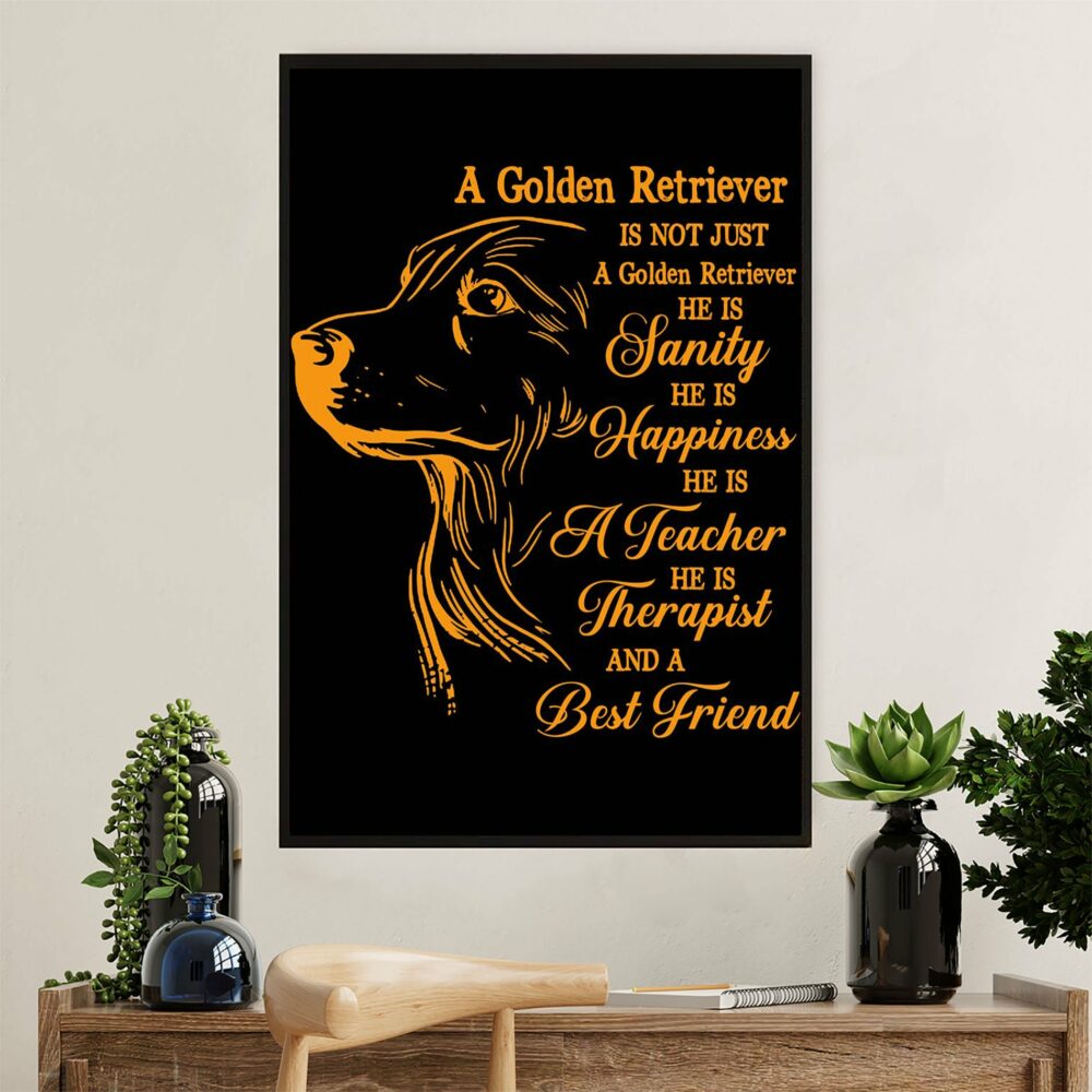 Golden Retriever Poster | Dog Best Friend | Wall Art Gift for Dog Puppies Lover
