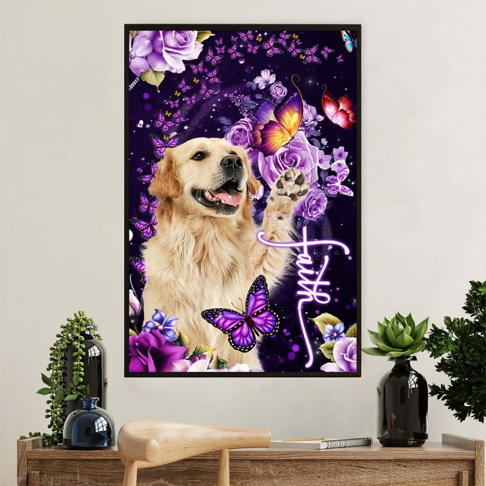 Golden Retriever Poster | Dog Paws | Wall Art Gift for Dog Puppies Lover